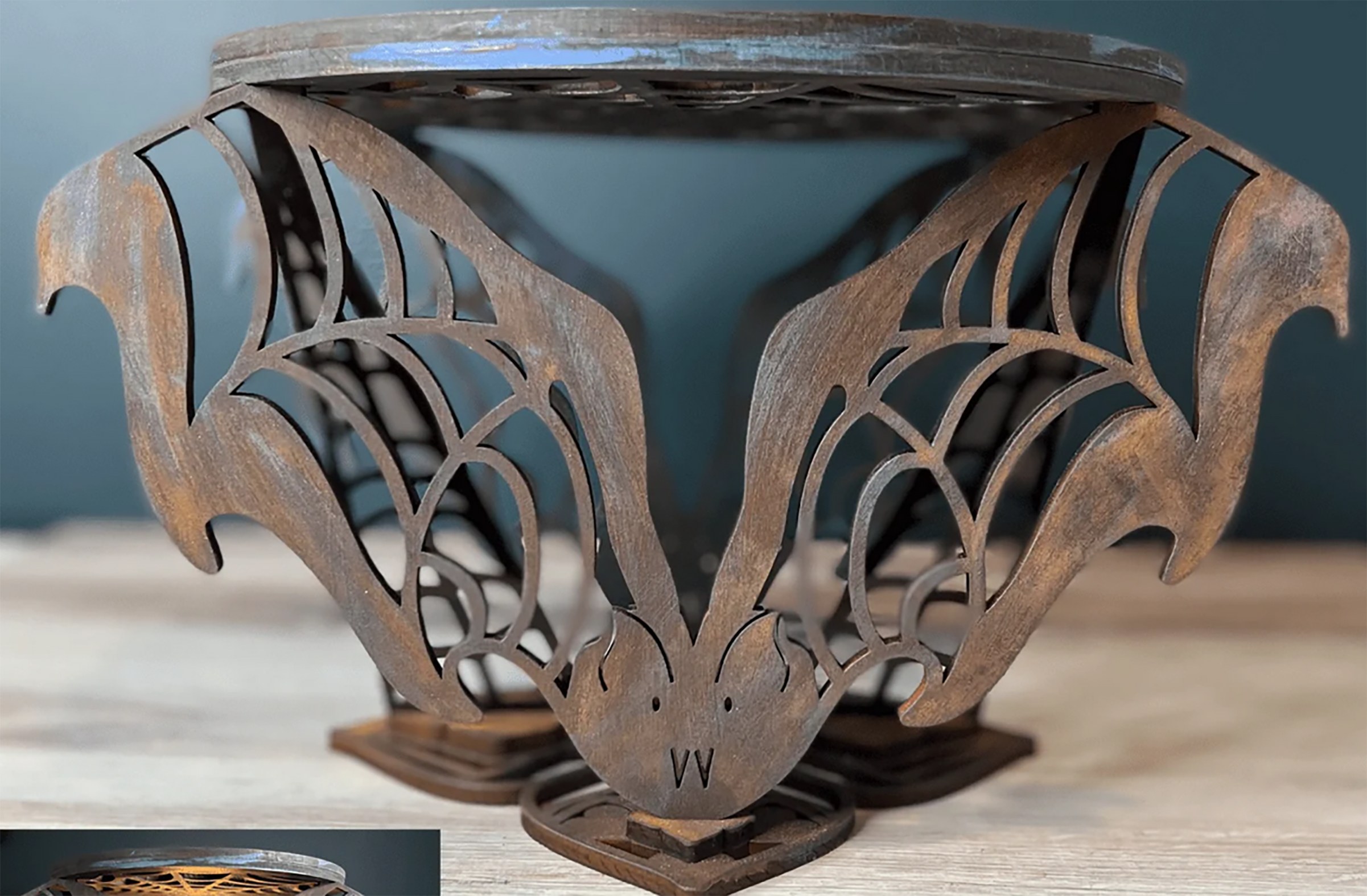 Bat Bowl Holder - Front View