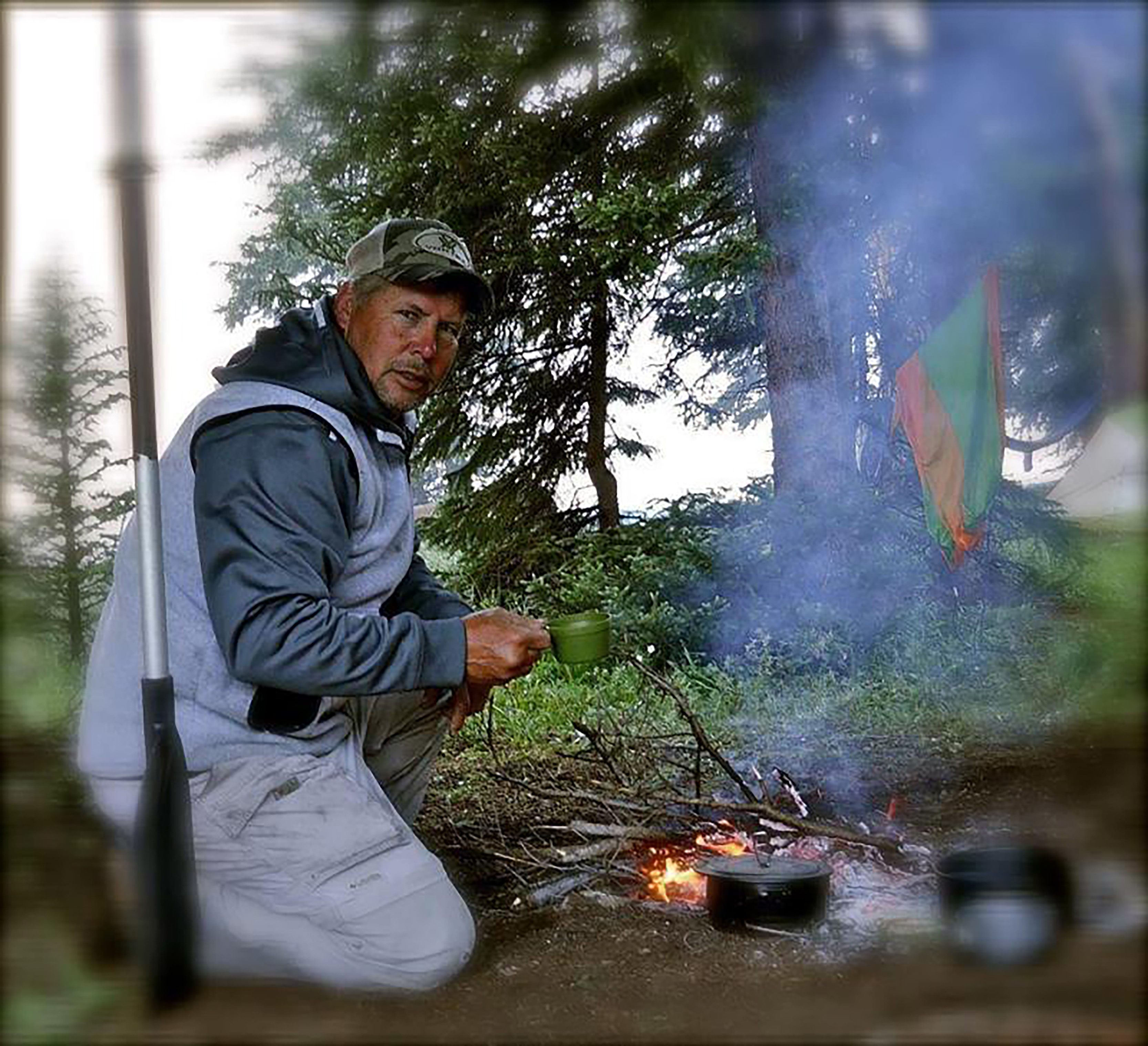 Outdoor Survival Campfire